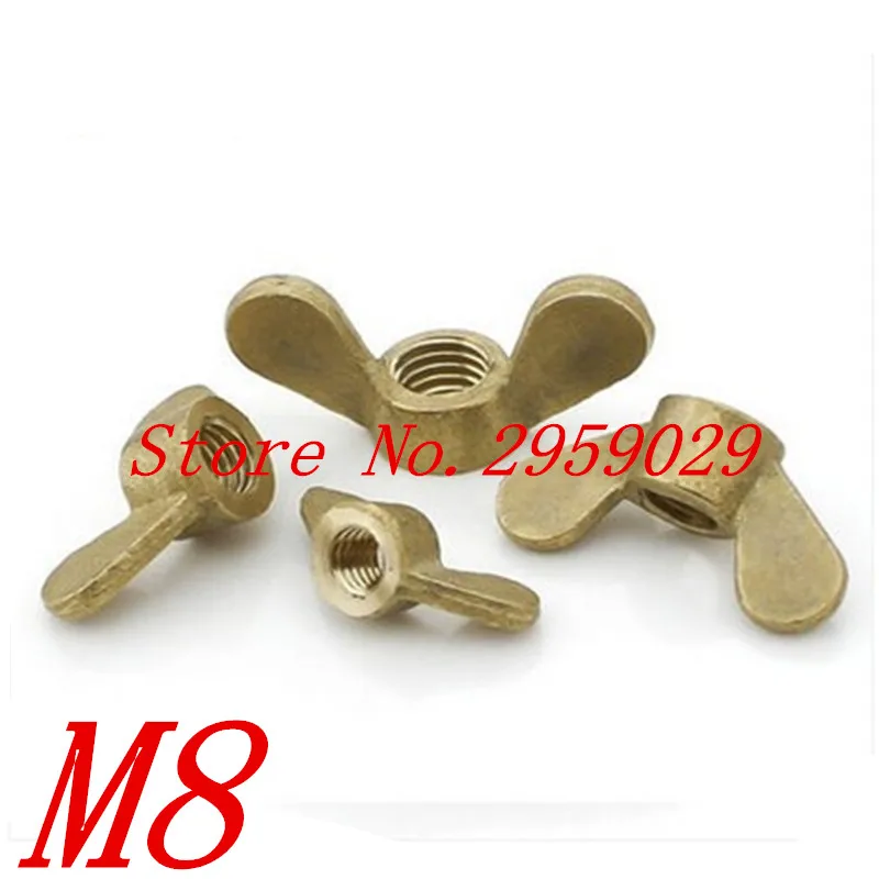 20PCS m8 Brass Wing Nuts Butterfly Nuts