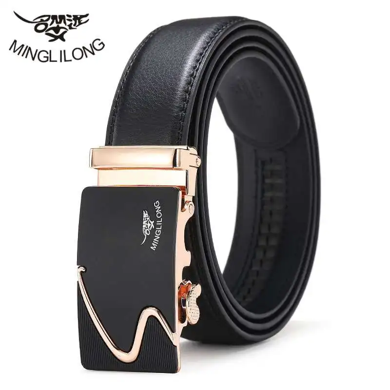 MINGLILONG High Quality Men Belts Automatic Buckle Black Belts Luxury Brand Genuine Leather Belts For Men Male Belts Strap
MINGLILONG High Quality Men Belts Automatic Buckle Black Belts Luxury Brand Genuine Leather Belts For Men Male Belts Strap