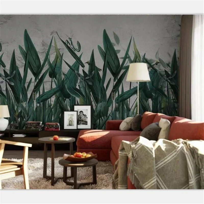 beibehang Custom wallpaper home decor living room bedroom sofa mural Nordic modern green plant leaf mural TV background
beibehang Custom wallpaper home decor living room bedroom sofa mural Nordic modern green plant leaf mural TV background