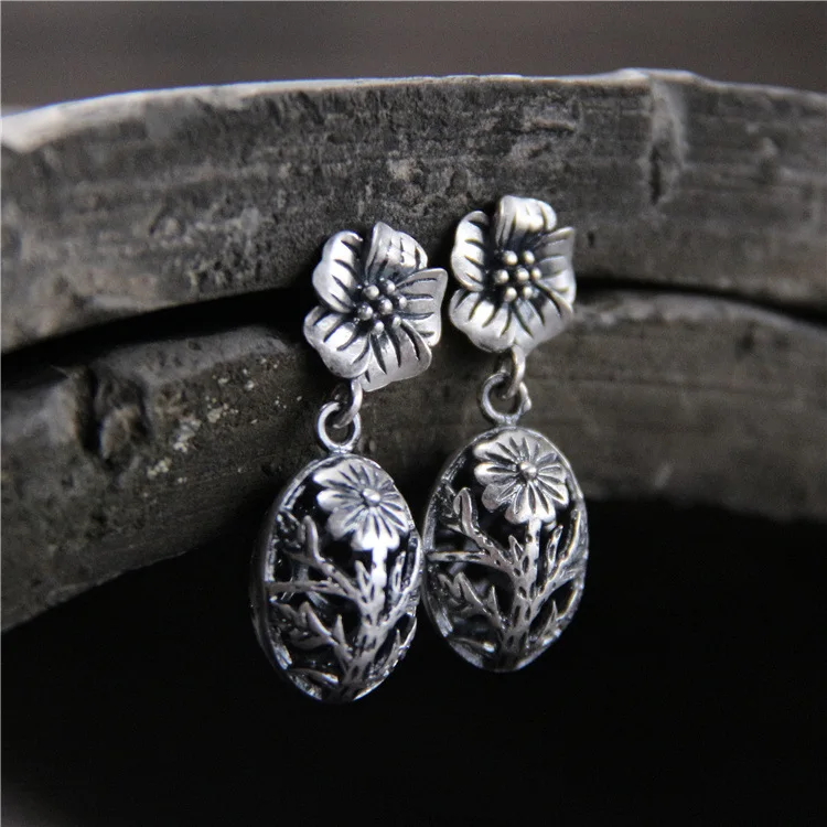 2018 Promotion Sale Brinco S925 Pure Restoring Ancient Ways Is Hollow Out Small Flower Eardrop Old Folk Earrings Allergy
2018 Promotion Sale Brinco S925 Pure Restoring Ancient Ways Is Hollow Out Small Flower Eardrop Old Folk Earrings Allergy