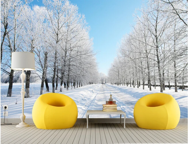 Custom landscape wallpaper, winter snow wood for the living room bedroom TV background wall waterproof papel de parede
Custom landscape wallpaper, winter snow wood for the living room bedroom TV background wall waterproof papel de parede