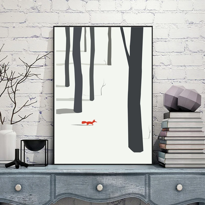 Winter Landscape Poster With Forest And Fox Canvas Art Print Wall Picture, Nordic Landscape Tree Canvas Painting Home Decoration
Winter Landscape Poster With Forest And Fox Canvas Art Print Wall Picture, Nordic Landscape Tree Canvas Painting Home Decoration