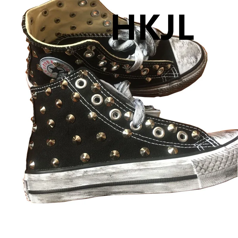 HKJL/Новинка весны 2019 классическая парусиновая обувь ручной работы с высоким