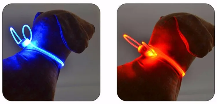Светодиодный ошейник PD127 для собак светильник светящаяся цепочка и кошек ночная