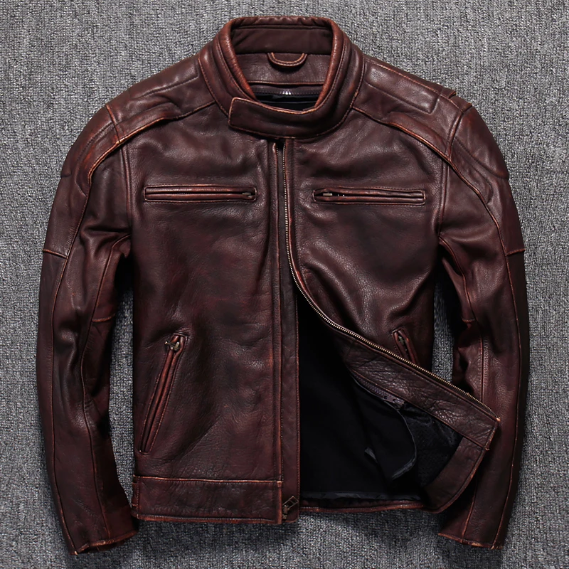 5 days arrival,Men's Autumn Winter Vintage Cowhide Jacket Brand Designer Genuine Leather Jacket Retro Locomotive Garment Coat
5 days arrival,Men's Autumn Winter Vintage Cowhide Jacket Brand Designer Genuine Leather Jacket Retro Locomotive Garment Coat