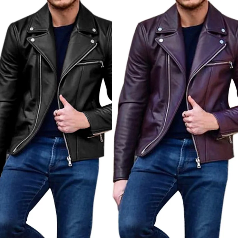 Vogue New VogueMen Fashion Autumn Winter Leather Jacket Outwear Long Sleeve Slim Fit Windbreaker Motorcycle Coat Outerwear
Vogue New VogueMen Fashion Autumn Winter Leather Jacket Outwear Long Sleeve Slim Fit Windbreaker Motorcycle Coat Outerwear