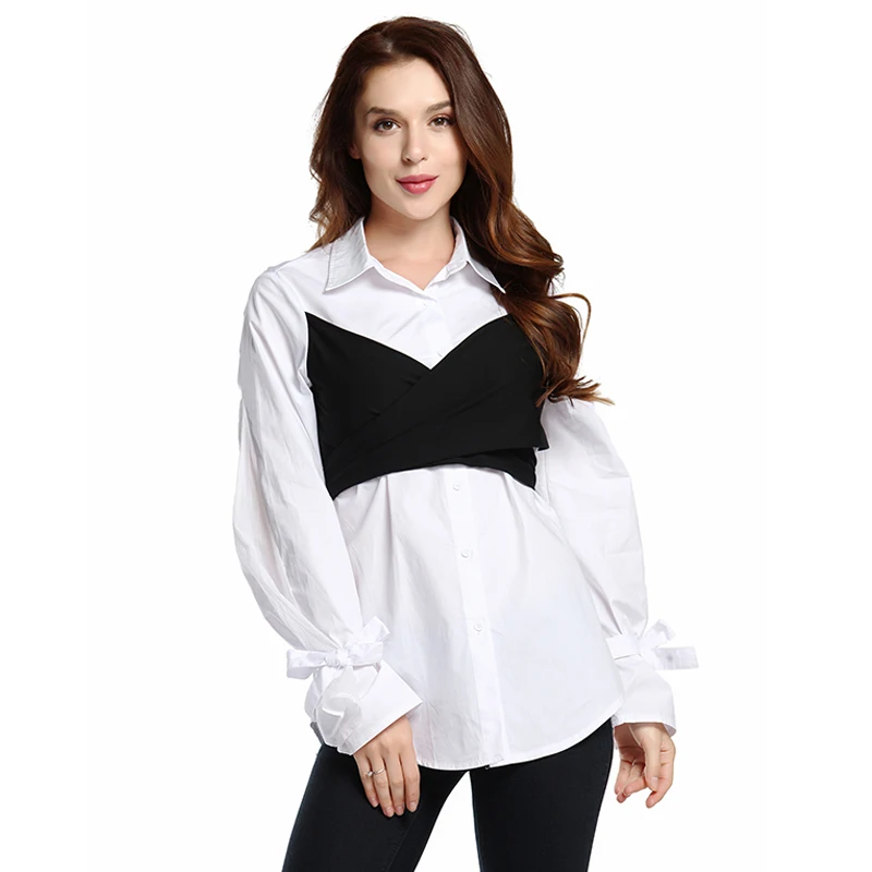 2017 Summer Korean Fashion Tie Shirt Blouse Female Black Bow Long Sleeve White Shirt OL Lady Office Shirt Plus Size Women Tops
2017 Summer Korean Fashion Tie Shirt Blouse Female Black Bow Long Sleeve White Shirt OL Lady Office Shirt Plus Size Women Tops