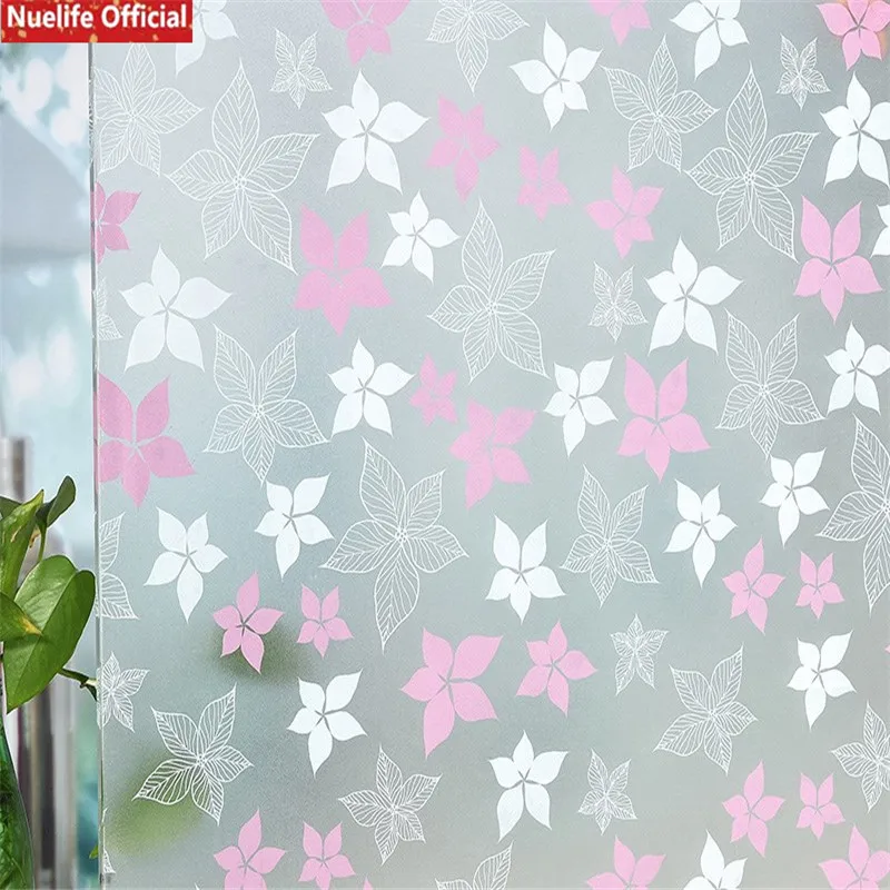 Pink white five flower pattern self-adhesive glass film opaque bathroom balcony sliding door living room bedroom pvc window film 
Pink white five flower pattern self-adhesive glass film opaque bathroom balcony sliding door living room bedroom pvc window film