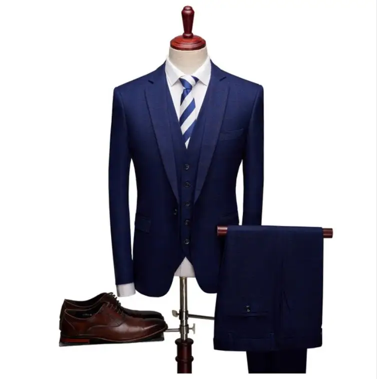 (Jacket+Vest+Pant) 2019 Custom Slim Fit Fashion Classic Plaid Suits Men's Business Wedding Suits For Men Full Size Costume Homme
(Jacket+Vest+Pant) 2019 Custom Slim Fit Fashion Classic Plaid Suits Men's Business Wedding Suits For Men Full Size Costume Homme