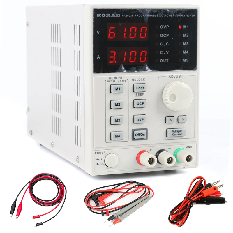 KA6003P Precision Digital Programmable DC Power Supply 60V 3A Adjustable RS232 USB Interface Lab Grade Phone Repair Kit
KA6003P Precision Digital Programmable DC Power Supply 60V 3A Adjustable RS232 USB Interface Lab Grade Phone Repair Kit