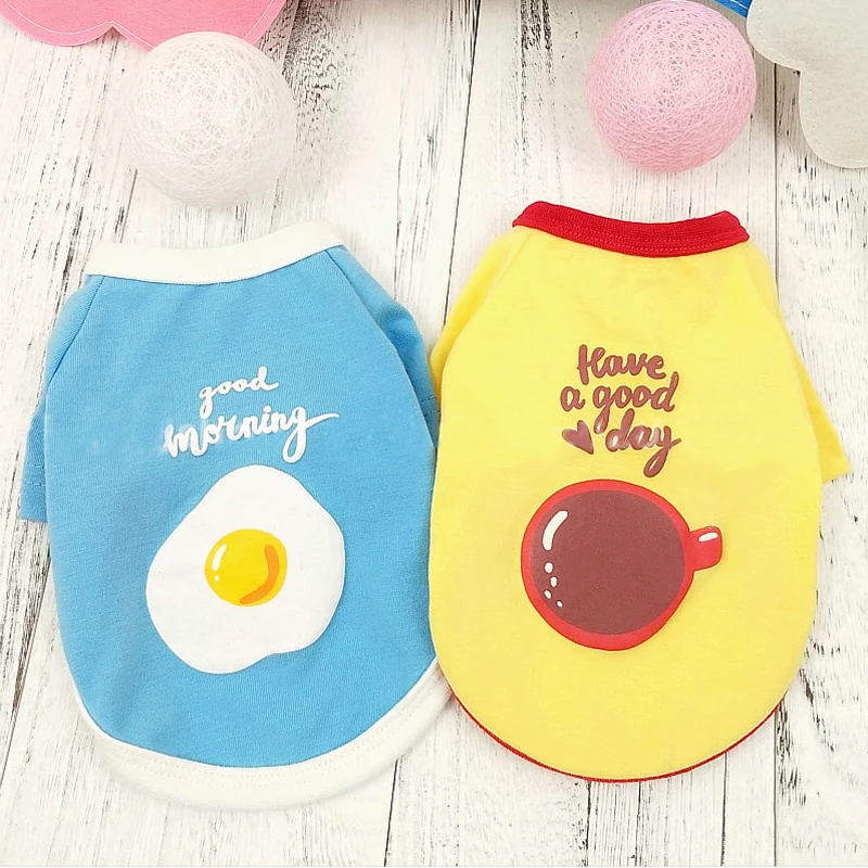 Cotton Egg Print Puppy Summer Cool Tshirt Pet Dog Clothes for Small Dogs Pets Clothing Chihuahua Yorkshire Apparel Pug Costume
Cotton Egg Print Puppy Summer Cool Tshirt Pet Dog Clothes for Small Dogs Pets Clothing Chihuahua Yorkshire Apparel Pug Costume