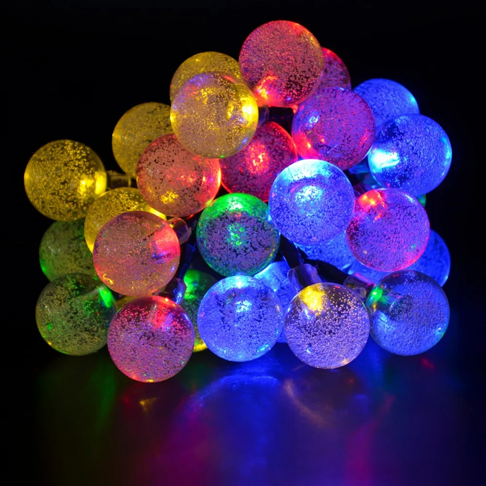Solar Outdoor String Lights 19.7 ft 30 LED Crystal Ball Christmas Globe Lights for Garden Path, Party, Bedroom Decoration
Solar Outdoor String Lights 19.7 ft 30 LED Crystal Ball Christmas Globe Lights for Garden Path, Party, Bedroom Decoration