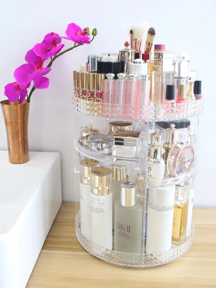 360-degree Rotating Acrylic Makeup Organizer Box Brush Holder Transparent Jewelry Organizer Case Cosmetic Storage Box
360-degree Rotating Acrylic Makeup Organizer Box Brush Holder Transparent Jewelry Organizer Case Cosmetic Storage Box