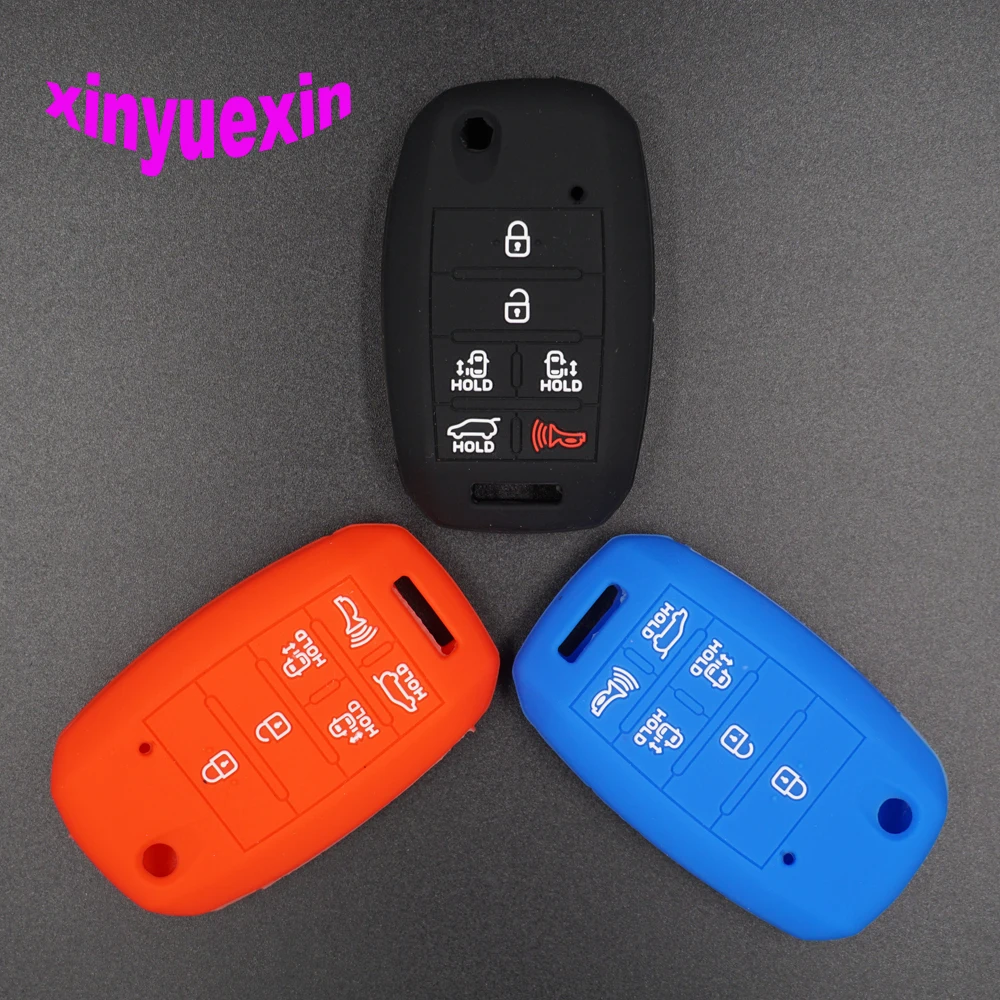 Xinyuexin Silicone Car Key Cover FOB Case For KIA Grand Carnival Sorento Sedona MPV Flip Remote Key Jacket Keychain Car-styling
Xinyuexin Silicone Car Key Cover FOB Case For KIA Grand Carnival Sorento Sedona MPV Flip Remote Key Jacket Keychain Car-styling