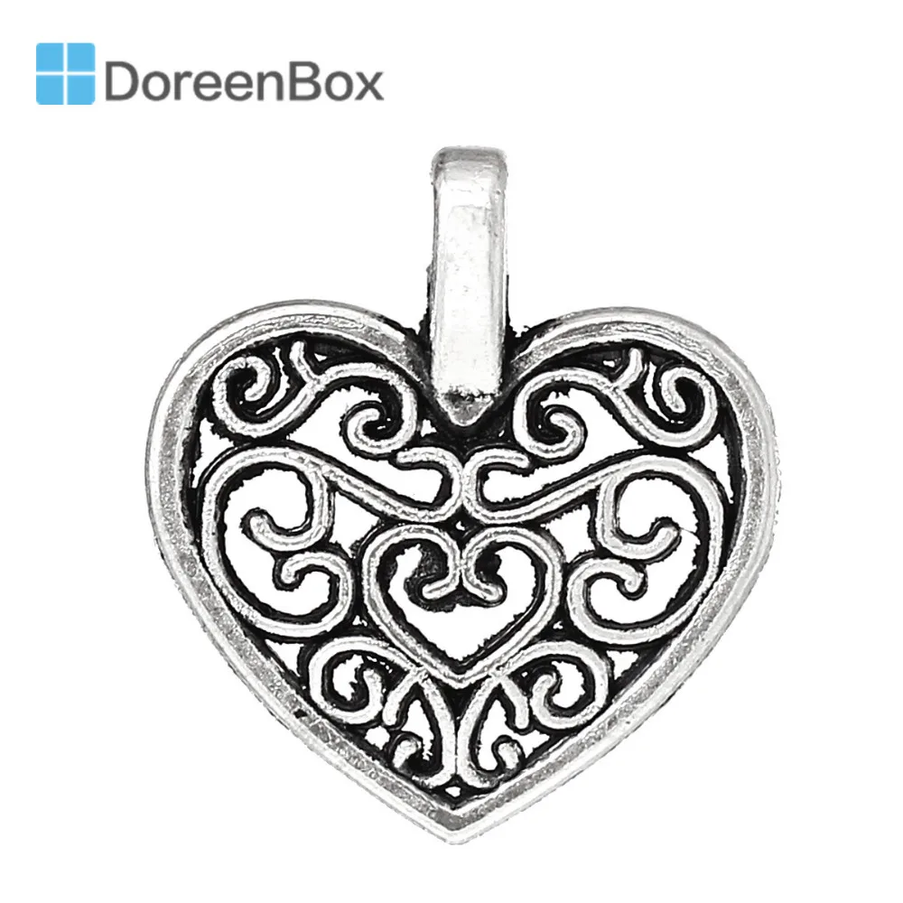 DoreenBox Zinc Metal Alloy Silver Color Charm Pendants Heart Pattern Carved Hollow For DIY Jewelry 16mm x 15mm, 50 PCs
DoreenBox Zinc Metal Alloy Silver Color Charm Pendants Heart Pattern Carved Hollow For DIY Jewelry 16mm x 15mm, 50 PCs