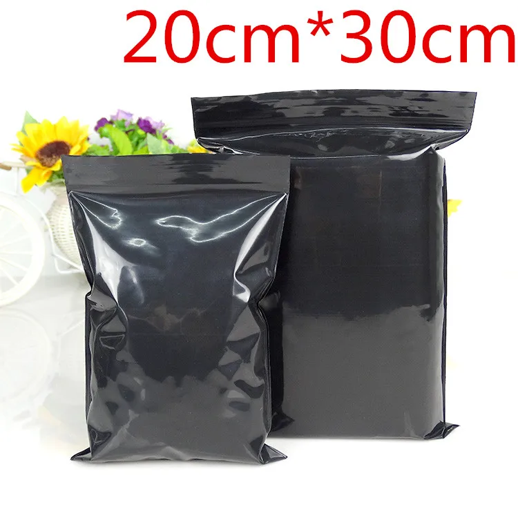 

20cm*30cm Black Zip Lock Resealable Plastic Package Bags Zipper Top Grip Seal Retail Storage Packing Ziplock Pouches 50Pcs/Lot