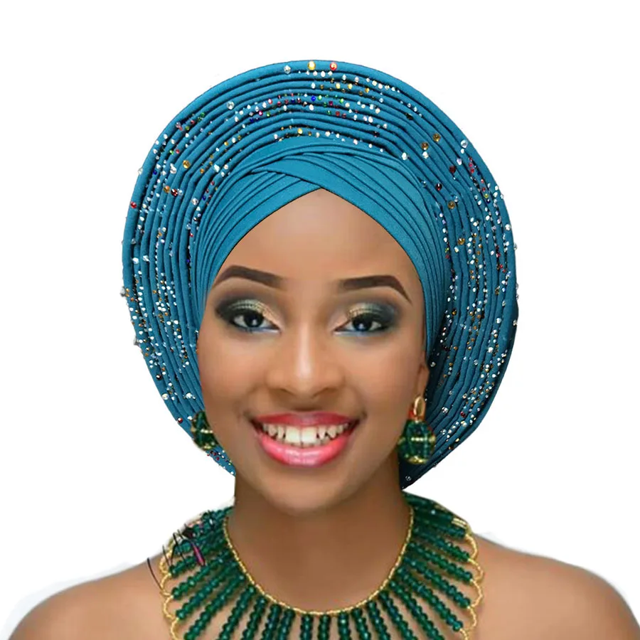 Woman auto gele african headtie wedding headwraps already made turban aso oke gele
Woman auto gele african headtie wedding headwraps already made turban aso oke gele