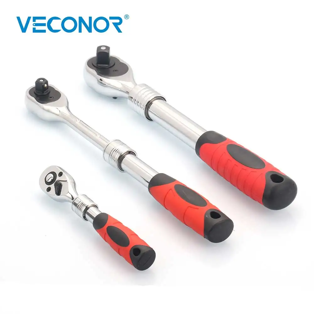 Veconor 1/4 " 3/8" 1/2 "Drive расширение телескопическая ручка ratchet разъем Гаечные