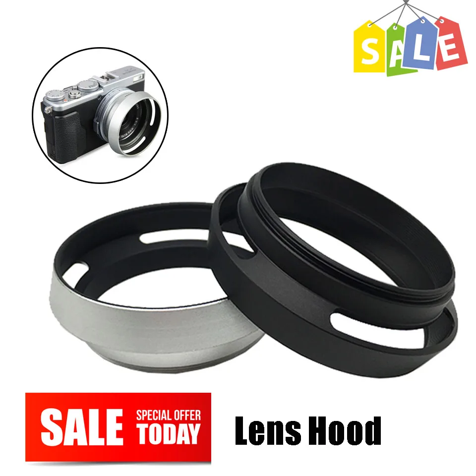46mm Lens Hood Metal Screw-in Vented tilted Silver/Black for Leica M Olympus Panasonic Lumix 20mm F1.7 14mm F2.5 DSLR Camera
46mm Lens Hood Metal Screw-in Vented tilted Silver/Black for Leica M Olympus Panasonic Lumix 20mm F1.7 14mm F2.5 DSLR Camera