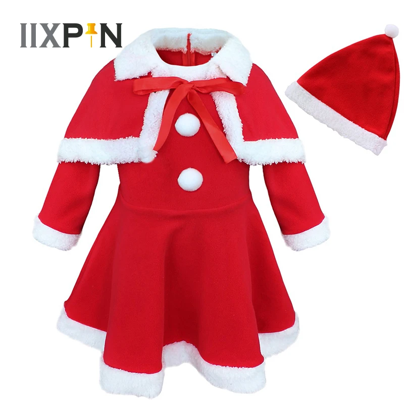 Kids Girls Christmas Dress Santa Claus Cosplay Costume Dress with Shawl Hat Outfits Christmas Costumes for Girls Kids Clothes
Kids Girls Christmas Dress Santa Claus Cosplay Costume Dress with Shawl Hat Outfits Christmas Costumes for Girls Kids Clothes