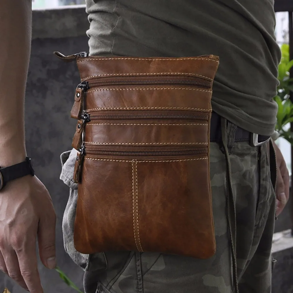 Oil Wax Cowhide Men Hip Belt Waist Pack Purse Cell Phone Camera Bags Retro Fanny Small Genuine Leather Messenger Shoulder Bag
Oil Wax Cowhide Men Hip Belt Waist Pack Purse Cell Phone Camera Bags Retro Fanny Small Genuine Leather Messenger Shoulder Bag