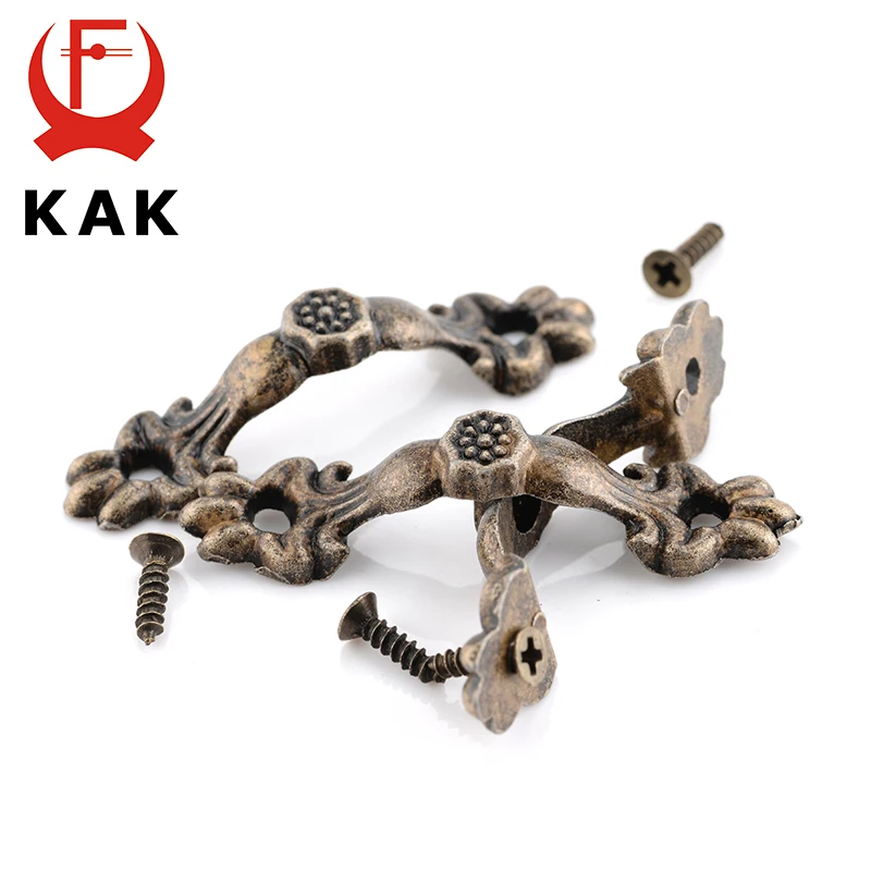 KAK 10pcs Box Handle 43*10MM Zinc Alloy Knob Tracery Bronze Tone Antique Pulls For Drawer Wooden Jewelry Box Furniture Hardware
KAK 10pcs Box Handle 43*10MM Zinc Alloy Knob Tracery Bronze Tone Antique Pulls For Drawer Wooden Jewelry Box Furniture Hardware