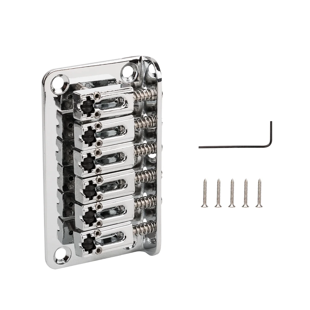 2019 New Black/Silver 6 Saddle Hardtail Bridge Top Load Electric Guitar Bridge with 5Pcs Screws Heavy Guitar Accessories
2019 New Black/Silver 6 Saddle Hardtail Bridge Top Load Electric Guitar Bridge with 5Pcs Screws Heavy Guitar Accessories