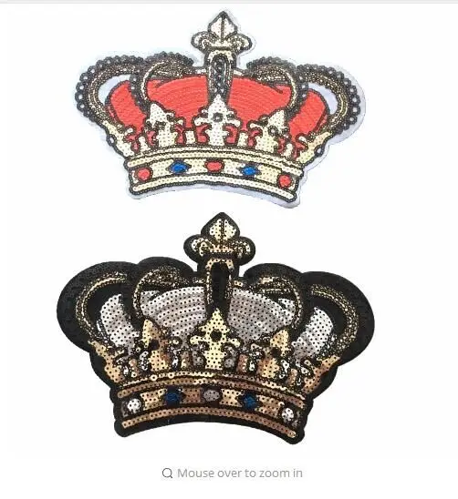 DD2pcs/lot Crown24 x 16cm Sequins Patches Iron on Stickers Applique Beading Patch for Clothes DIY Decoration Scrapbook PatchworK
DD2pcs/lot Crown24 x 16cm Sequins Patches Iron on Stickers Applique Beading Patch for Clothes DIY Decoration Scrapbook PatchworK