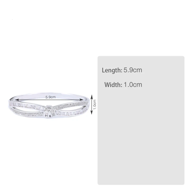 Fashion Crystal Bowknot Bracelet for Woman Zircon Paved Round Silver color Gold Color Female Punk Bracelets Bangles
Fashion Crystal Bowknot Bracelet for Woman Zircon Paved Round Silver color Gold Color Female Punk Bracelets Bangles