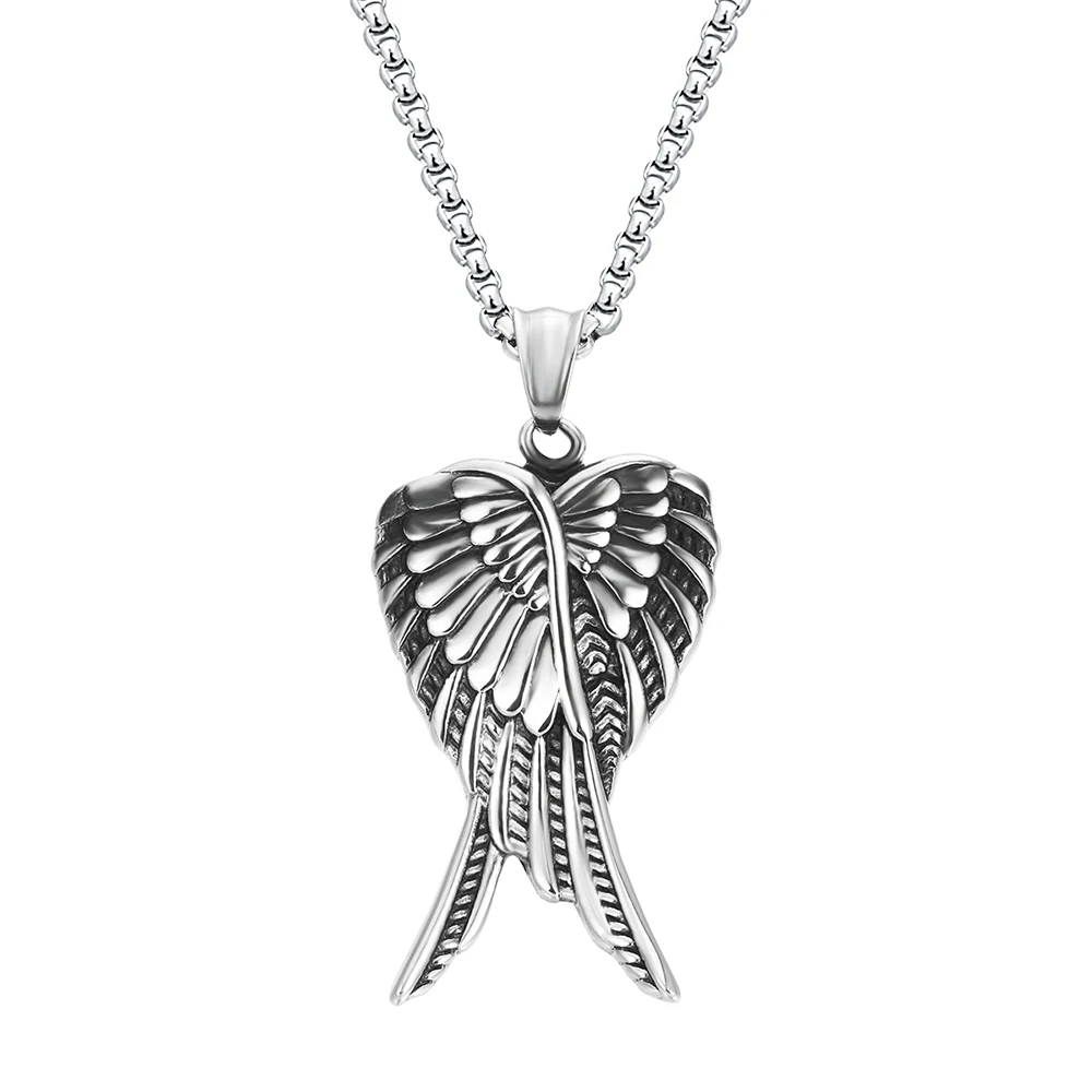 ZMZY Fashion Antique Vintage Ancient Stainless Steel Pendant Angel Wings Necklace for Women Men Choker Charm Jewlery
ZMZY Fashion Antique Vintage Ancient Stainless Steel Pendant Angel Wings Necklace for Women Men Choker Charm Jewlery