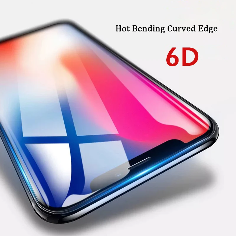 Новинка 6D закаленное стекло для iPhone 7 8 Plus Защитная пленка экрана с изогнутыми