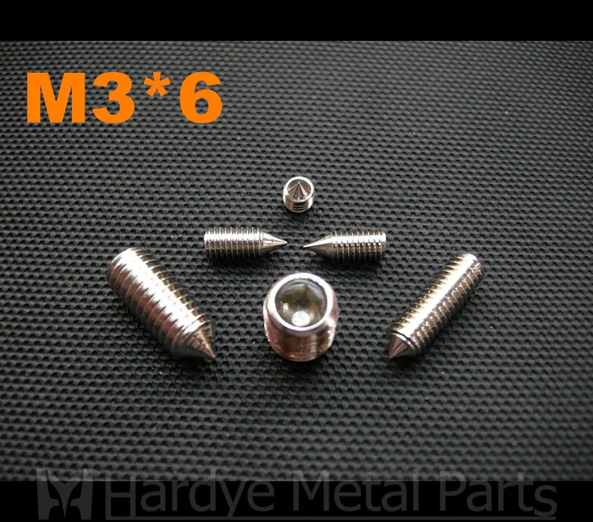 500 шт./лот M3 * 6 DIN914 набор винтов с шестигранной головкой из нержавеющей стали с конусной точкой
500 шт./лот M3 * 6 DIN914 набор винтов с шестигранной головкой из нержавеющей стали с конусной точкой
