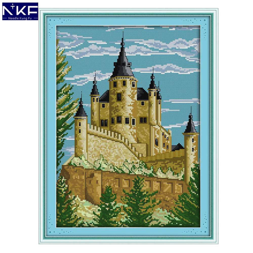 NKF Castle Stamped Cross Stitch Pattern DIY Kits Needlework Embroidery Set Chinese Cross Stitch for Home Decor
NKF Castle Stamped Cross Stitch Pattern DIY Kits Needlework Embroidery Set Chinese Cross Stitch for Home Decor