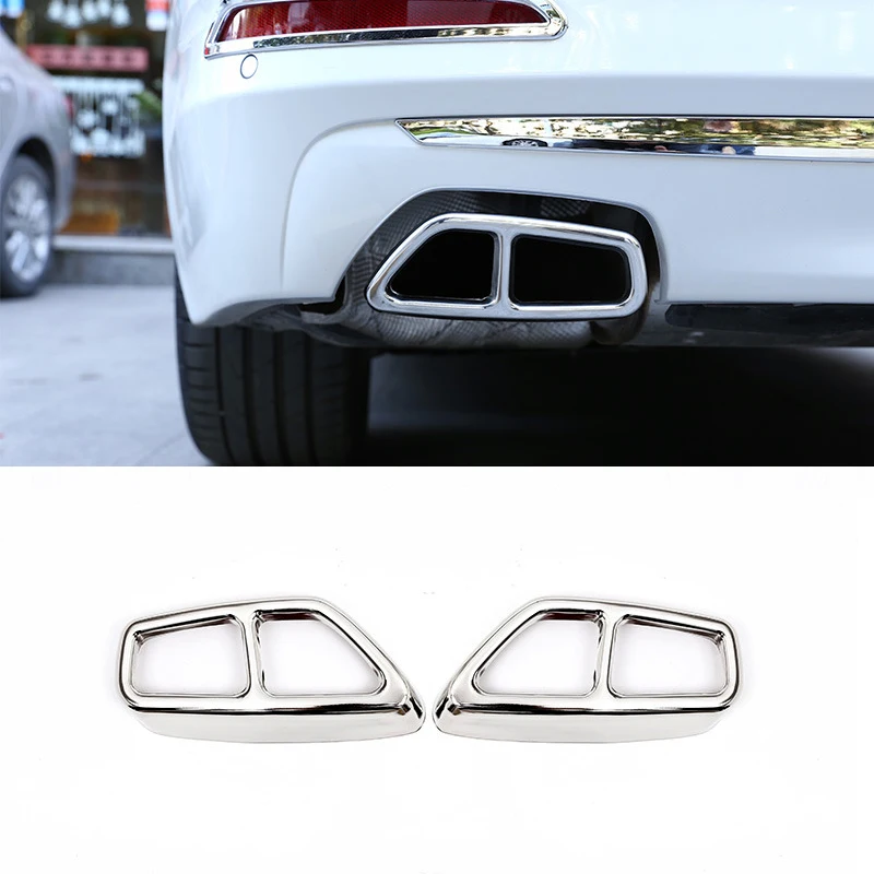 2pcs For BMW 5 series G30 2017 2018 Stainless Steel Car-Styling Accessories Back Rear Exhaust Muffler Decorative Frame Trim
2pcs For BMW 5 series G30 2017 2018 Stainless Steel Car-Styling Accessories Back Rear Exhaust Muffler Decorative Frame Trim