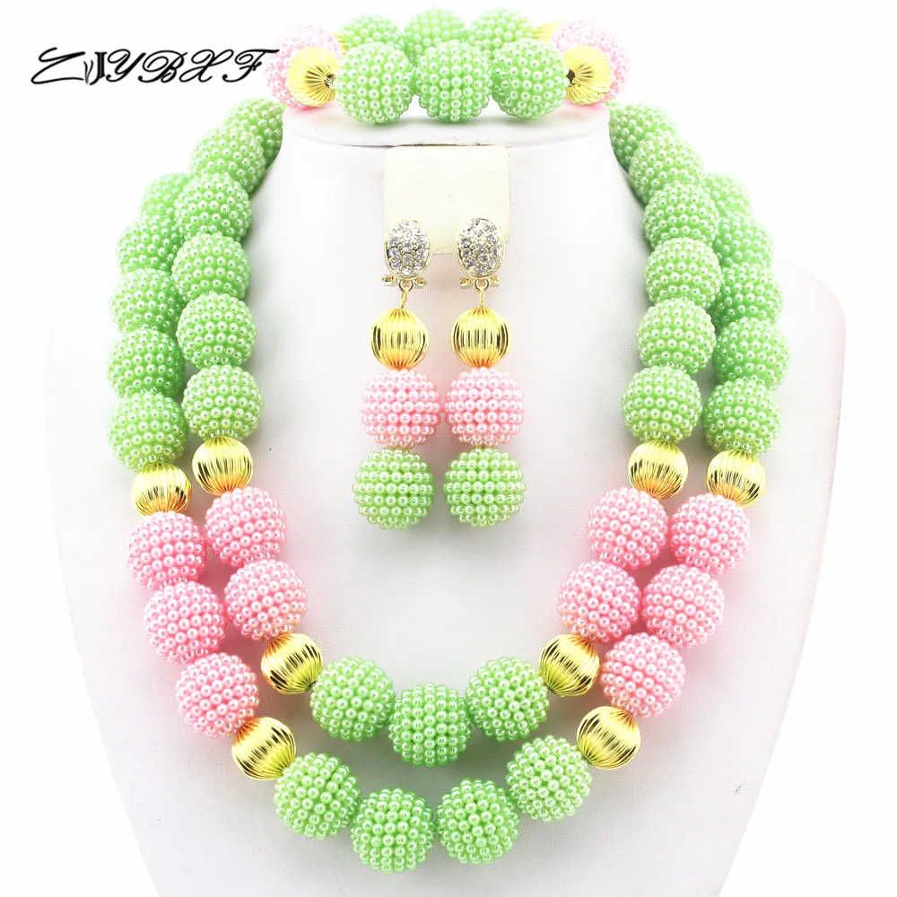 Apple Green/Peach Pink Nigerian Pearl Beads Ball Jewelry Set Costume African Jewelry Set Wholesale Free Shipping HD7818
Apple Green/Peach Pink Nigerian Pearl Beads Ball Jewelry Set Costume African Jewelry Set Wholesale Free Shipping HD7818