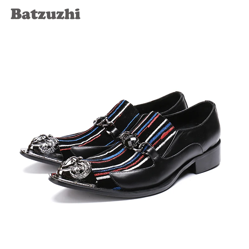 Batzuzhi 2018 Men Dress Shoes Leather Toe with Special Metal Tip Black Leather Shoes Sapato Masculino, Big Sizes US6-12, EU46
Batzuzhi 2018 Men Dress Shoes Leather Toe with Special Metal Tip Black Leather Shoes Sapato Masculino, Big Sizes US6-12, EU46