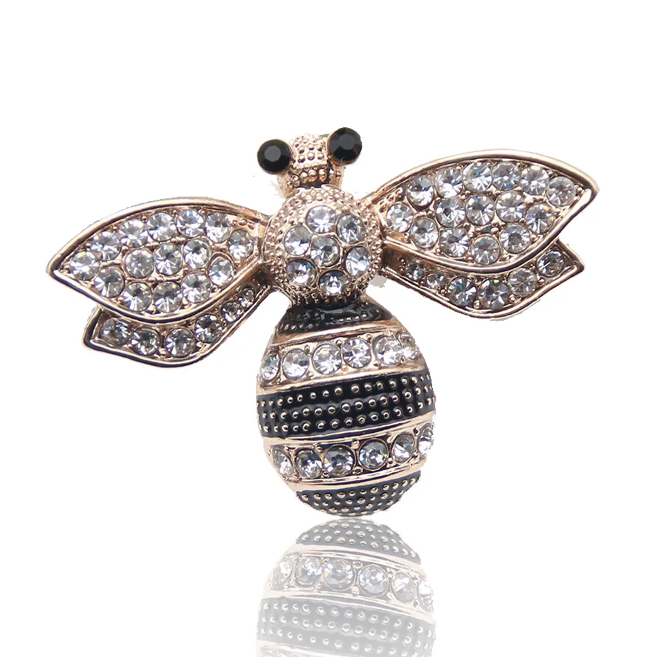 Fashion 2 Color Women Rhinestone Bee Brooch Animal Jewelry Pin Wing Insects Brooches Broches Ladies Lapel Pins Shirt Collar Pins
Fashion 2 Color Women Rhinestone Bee Brooch Animal Jewelry Pin Wing Insects Brooches Broches Ladies Lapel Pins Shirt Collar Pins