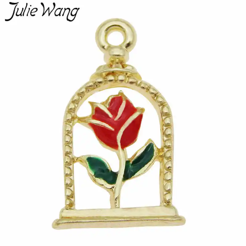 Julie Wang 10PCS Enamel Rose Flowers Charms Alloy Bracelet Necklace Pendant Jewelry Making Accessory
Julie Wang 10PCS Enamel Rose Flowers Charms Alloy Bracelet Necklace Pendant Jewelry Making Accessory