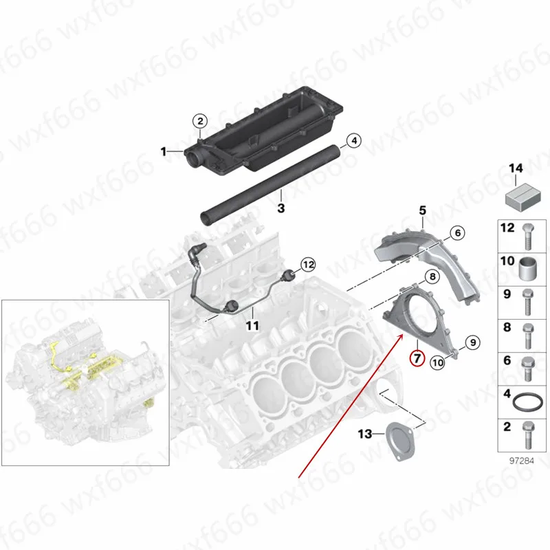 11147512101 Car Crankshaft rear oil seal Suitable for 7 Series E66 735 740 745 750 760b mw2004-2009 Seal ring
11147512101 Car Crankshaft rear oil seal Suitable for 7 Series E66 735 740 745 750 760b mw2004-2009 Seal ring