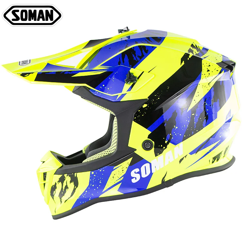 Мотоциклетный шлем SOMAN SM633 ECE Kask MX гоночный для езды на мотоцикле по