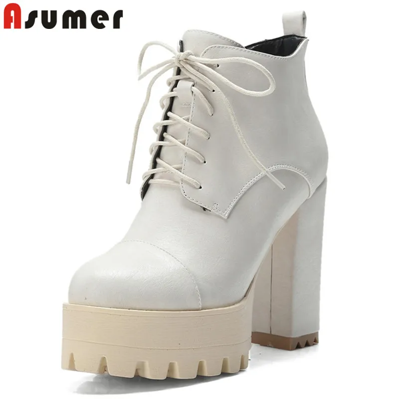 ASUMER 2021 fashion autumn winter boots round toe zip ankle boots round toe lace up platform high heels ladies boots big size
ASUMER 2021 fashion autumn winter boots round toe zip ankle boots round toe lace up platform high heels ladies boots big size