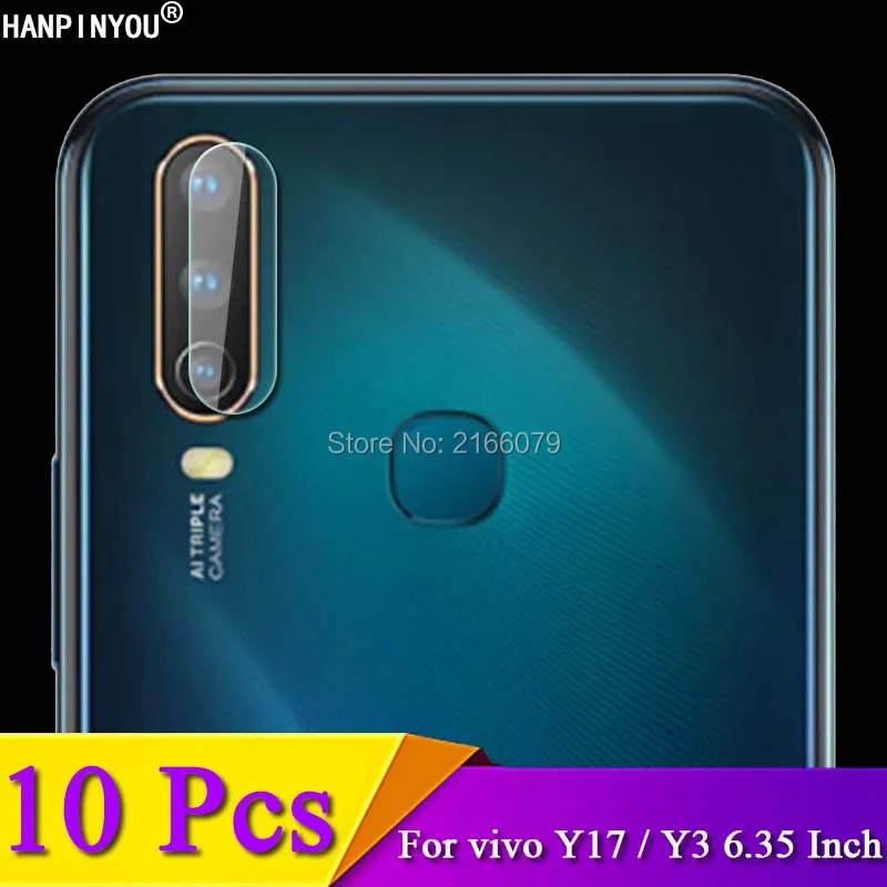 

10 шт./лот для vivo Y17/Y3 6,35 "Прозрачная задняя камера защитная крышка для объектива Мягкий закаленный защитный из стеклянной пленки