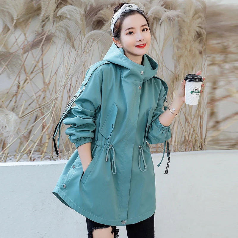 Fashion Women Windbreaker Hooded Korean 2020 Spring Autumn New Black Receive Waist Trench Coat Ladies Loose Outerwear Tide D2012
Fashion Women Windbreaker Hooded Korean 2020 Spring Autumn New Black Receive Waist Trench Coat Ladies Loose Outerwear Tide D2012