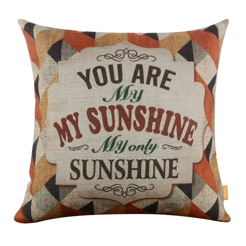 LINKWELL 18x18" Fashion Geometric Pattern You are My Sunshine My only Sunshine Burlap Cushion Cover Throw Pillowcase Geometry
LINKWELL 18x18" Fashion Geometric Pattern You are My Sunshine My only Sunshine Burlap Cushion Cover Throw Pillowcase Geometry