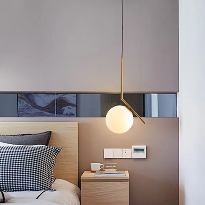 Modern Round Glass Ball LED Pendant Light 110V-240V Nordic Style Gold Hanging Lamp for Restaurant Bedroom Bar Home Decoration
Modern Round Glass Ball LED Pendant Light 110V-240V Nordic Style Gold Hanging Lamp for Restaurant Bedroom Bar Home Decoration