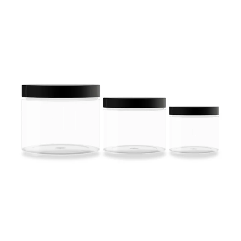 

50pcs Cosmetic Container Transparent Cream Thick Jar 1oz 2oz 4oz Food Pot ,Tea Tin , Cosmetics Packaging Containers