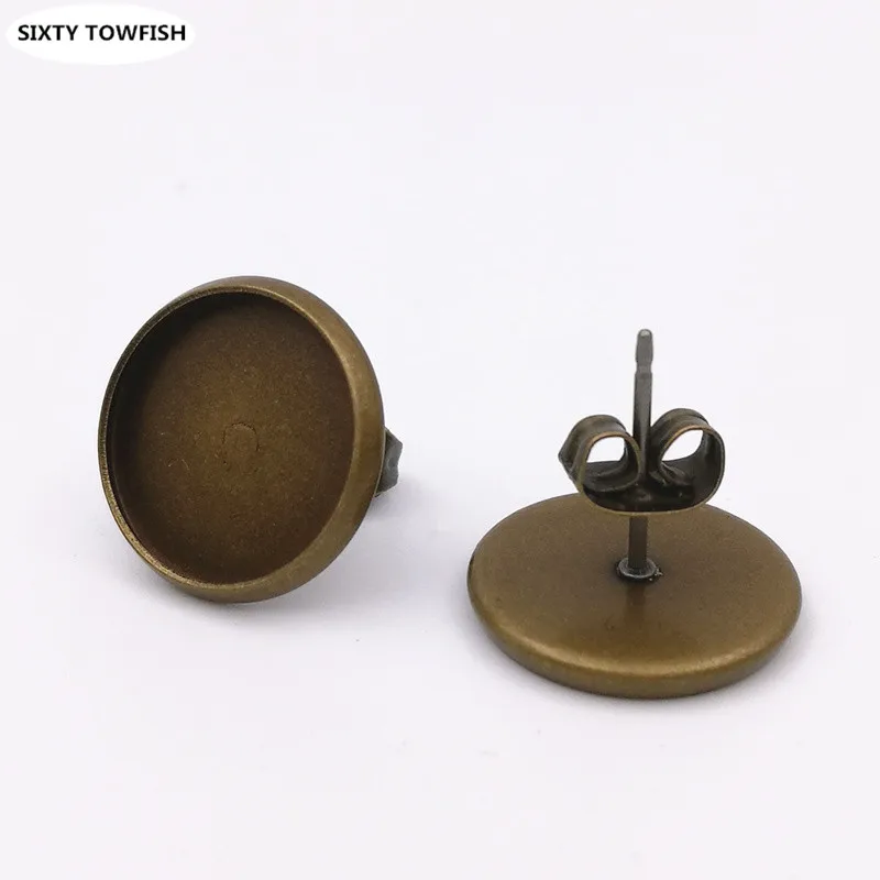 High quantily 100pcs 8mm 10MM 12mm 14mm 16mm Antique bronze Brass Round Stud Earrings Cameo Cabochons Base Setting Accessories
High quantily 100pcs 8mm 10MM 12mm 14mm 16mm Antique bronze Brass Round Stud Earrings Cameo Cabochons Base Setting Accessories