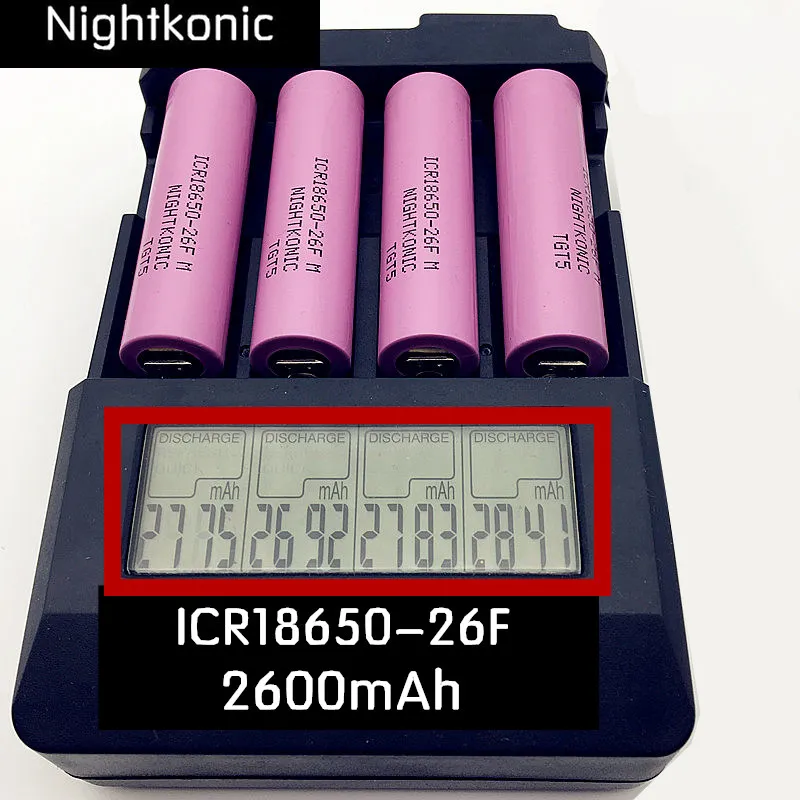 Оригинальный настоящий 2600mAh ICR18650 26F 3 7 V литий ионная аккумуляторная батарея 18650