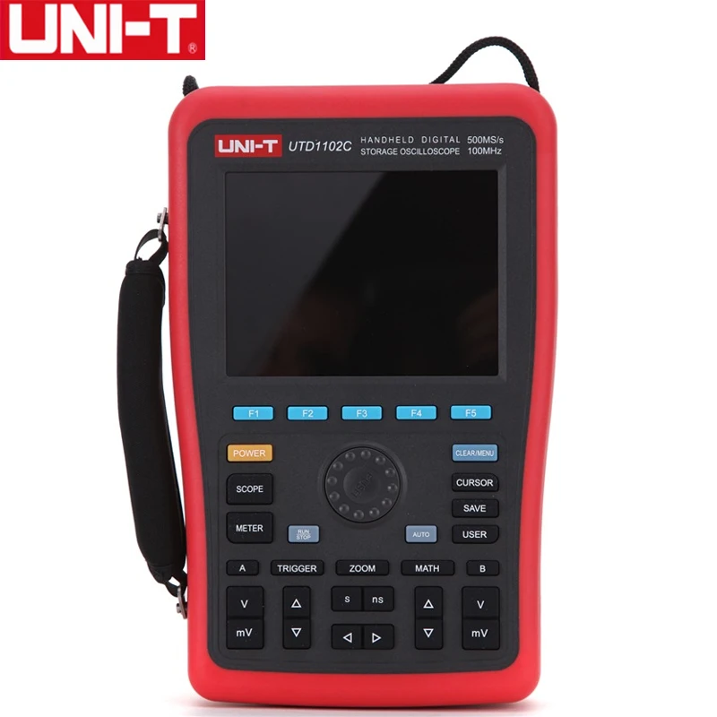 UNI-T UTD1102C Handheld Digital Storage Oscilloscopes Rechargeable 2 Channels 100MHZ 500MS/s 7.5kpts
UNI-T UTD1102C Handheld Digital Storage Oscilloscopes Rechargeable 2 Channels 100MHZ 500MS/s 7.5kpts