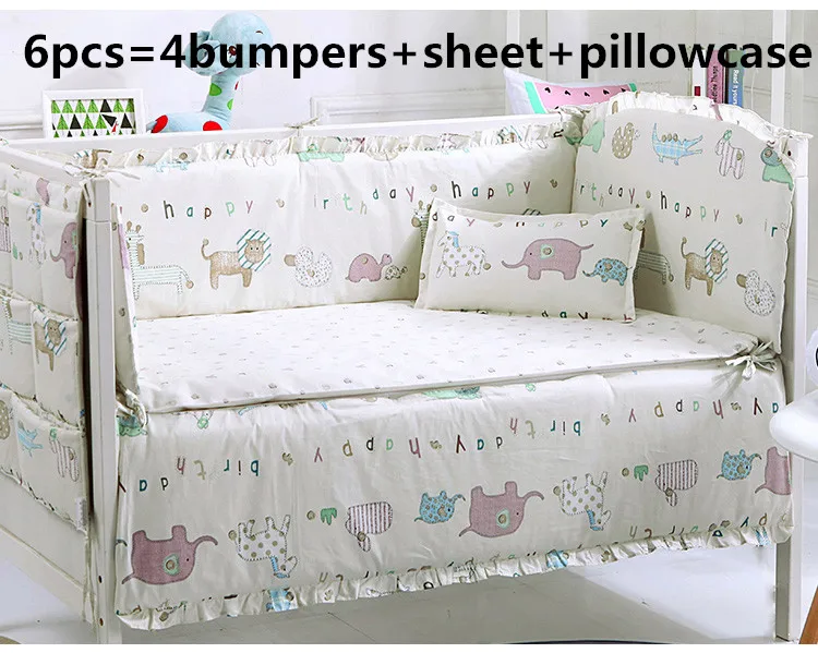 6PCS Cartoon Baby Bedding Set Cot Set Cotton Unisex Baby Nursery Cot Bedding Crib Set cuna colecho (4bumpers+sheet+pillow cover)
6PCS Cartoon Baby Bedding Set Cot Set Cotton Unisex Baby Nursery Cot Bedding Crib Set cuna colecho (4bumpers+sheet+pillow cover)